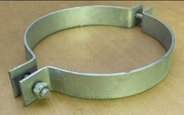 2 Way Clamp, galvanised steel line hardware